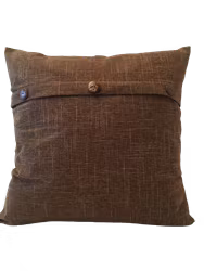 Kuddfodral med Tre knapp vintage Mörkbrun -  50 x 50 cm