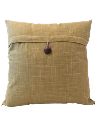 Kuddfodral med En knapp vintage Gul - 45 x 45 cm