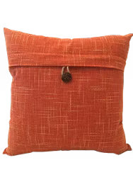 Kuddfodral med En knapp vintage Röd Orange- 45 x 45 cm