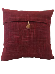 Kuddfodral med En knapp vintage Vinröd -  45 x 45 cm