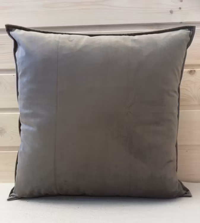 Kuddfodral Sammet Mörk Grå - 45 x 45 cm