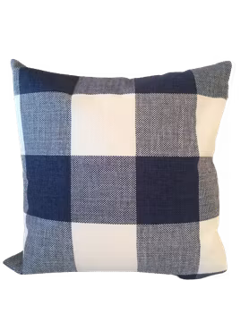 Kuddfodral Rutig Blå-vit - 40 x 40 cm