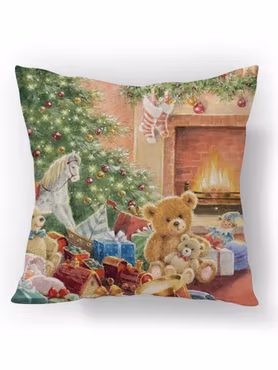 Jultecknad Mönster Vattentätt kuddfodral - 45 x 45 cm