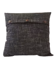 Kuddfodral med Tre knappar vintage Svart -  50 x 50 cm