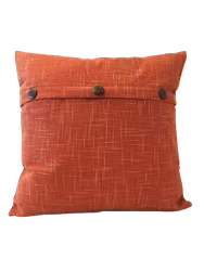 Kuddfodral med Tre knappar vintage Orange   -  50 x 50 cm