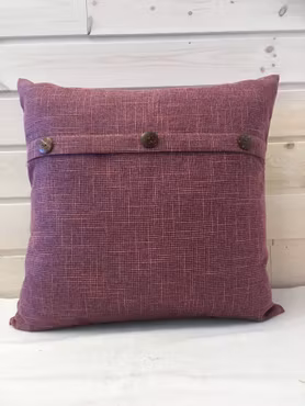 Kuddfodral med Tre knappar vintage Lila   -  50 x 50 cm