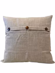 Kuddfodral med Tre knappar vintage Ljusgrå    -  50 x 50 cm
