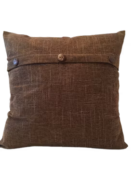 Kuddfodral med Tre knappar vintage Brun -  50 x 50 cm