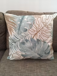 Kuddfodral & Prynadskuddar med blad utan innerkudde / 45X45 cm