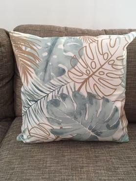 Kuddfodral & Prynadskuddar med blad utan innerkudde / 45X45 cm