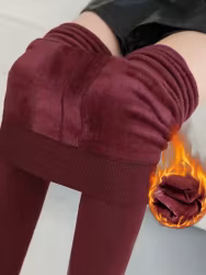 Vinterleggings - Supermjuka & Stretchiga/ Röd
