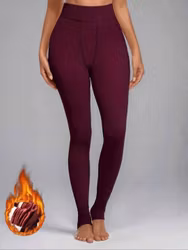 Vinterleggings - Supermjuka & Stretchiga/ Röd