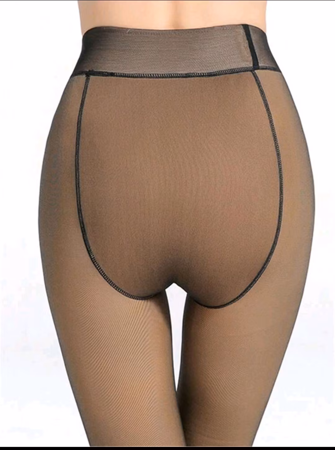 Vinterleggings dam med hög medja för vinter  -  varma fleecefodrade leggings för vinter