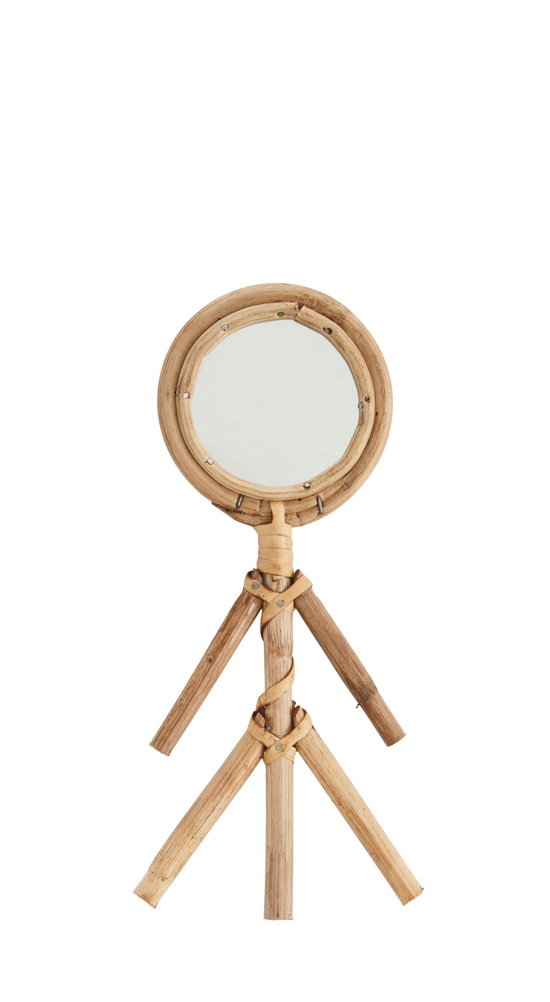 Small Hanging Mirror  W/ Bamboo