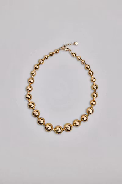 BEAD NECKLACE GOLD BIG