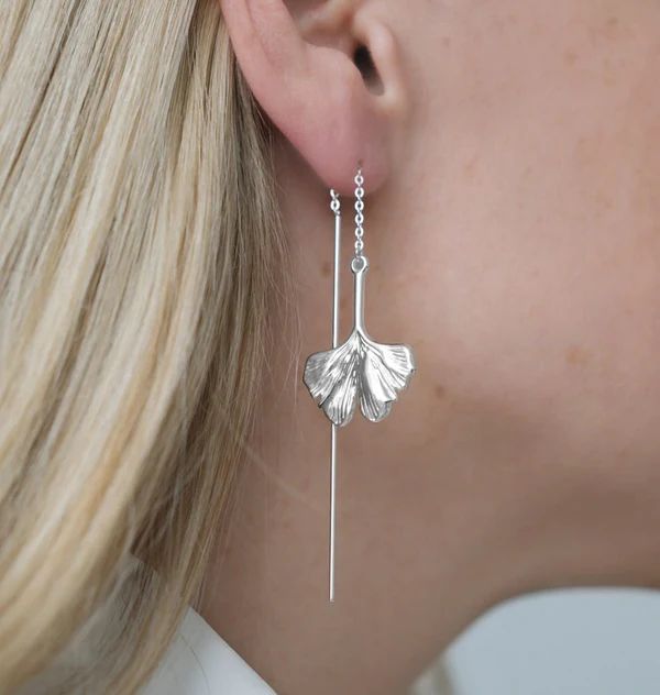 GINKO ÖRHÄNGE SILVER