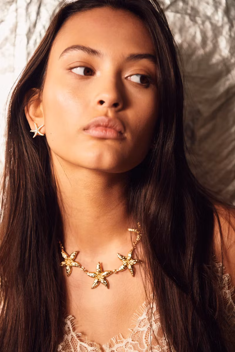 STARFISH NECKLACE GULD