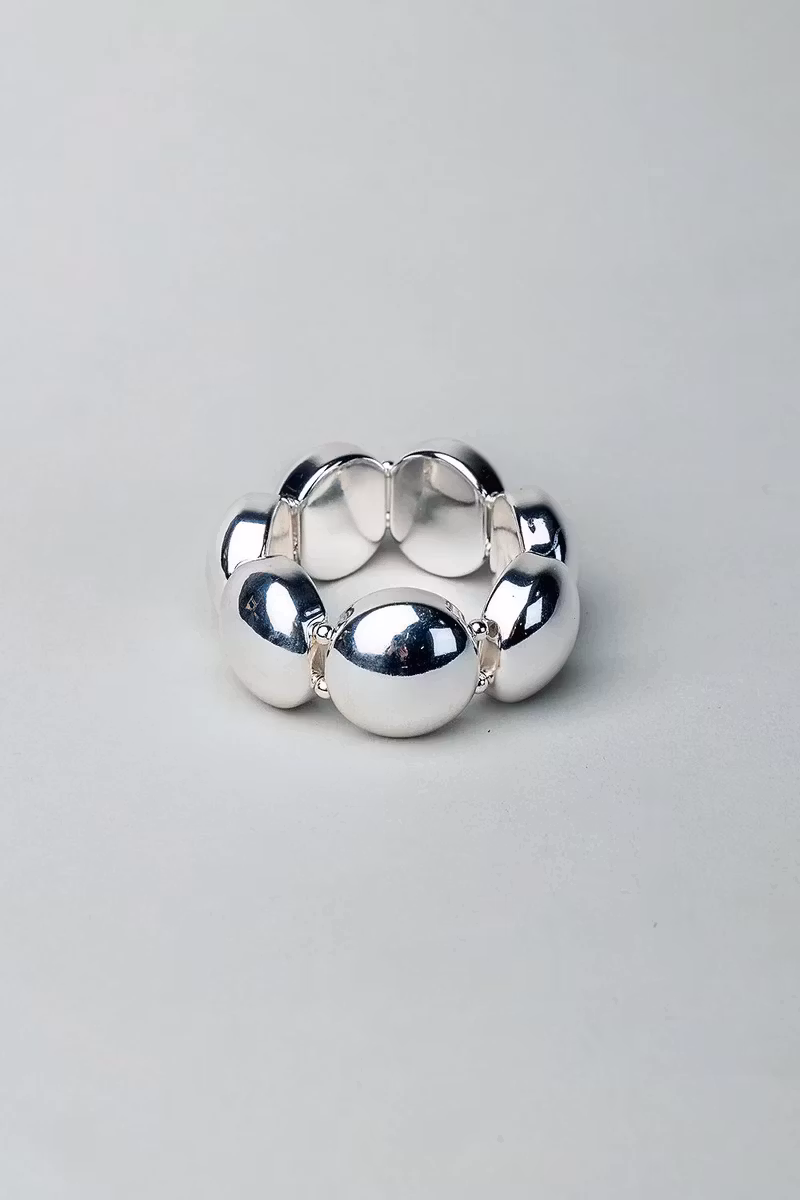 BIG ELASTIC BRACELET SILVER