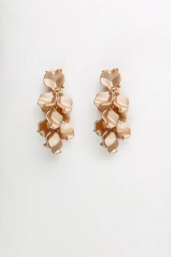 LEAF EARRINGS MINI NOUGAT