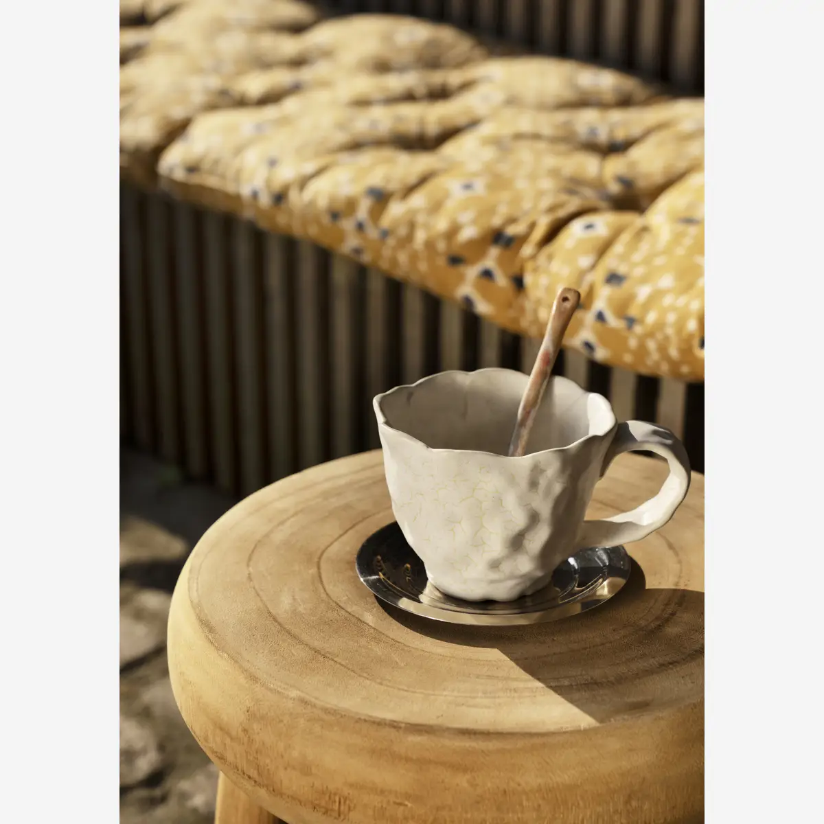 STONEWARE MUG LJUSGUL