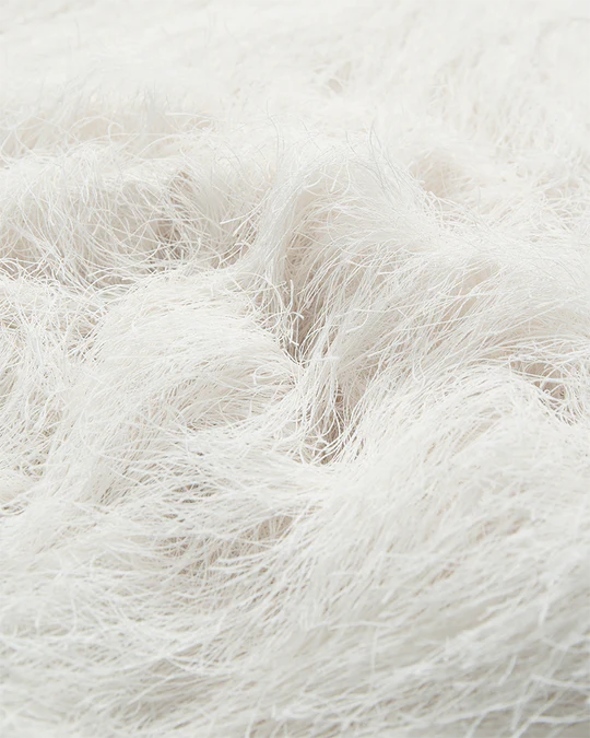 CMFALLON - T-SHIRT WITH FRINGES IN OFF-WHITE