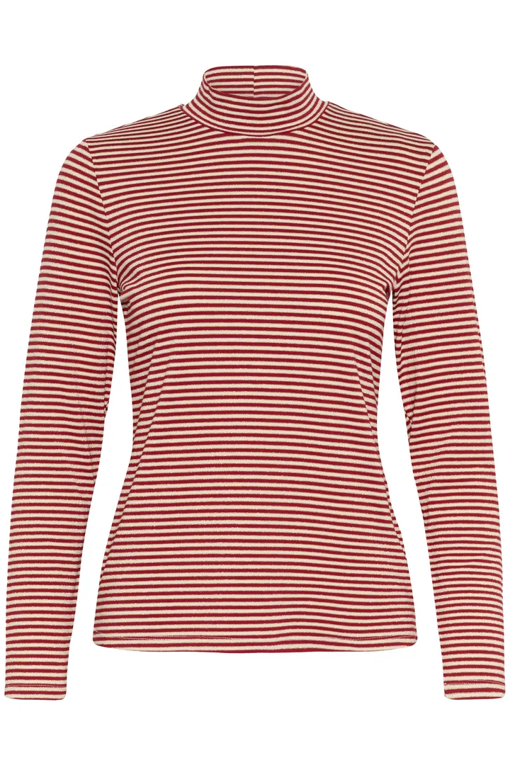 CUKIDDY TURTLENECK RED/WHITE STRIPE