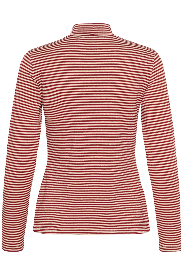 CUKIDDY TURTLENECK RED/WHITE STRIPE