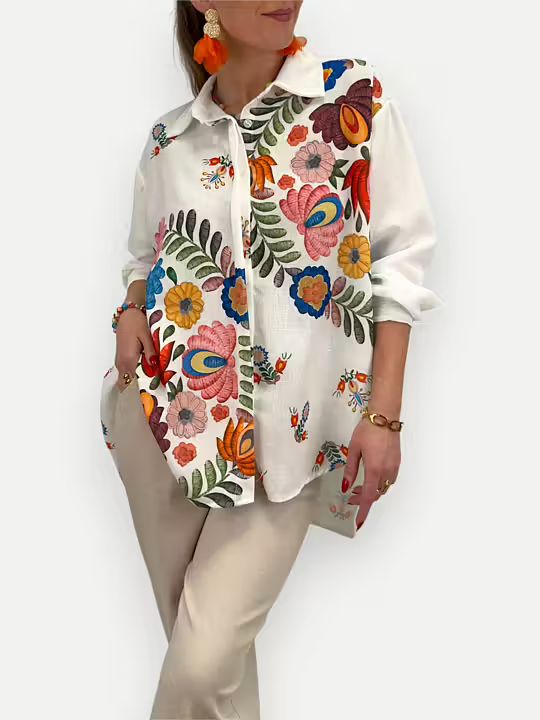 OVERSIZED SKJORTA MED TRYCK