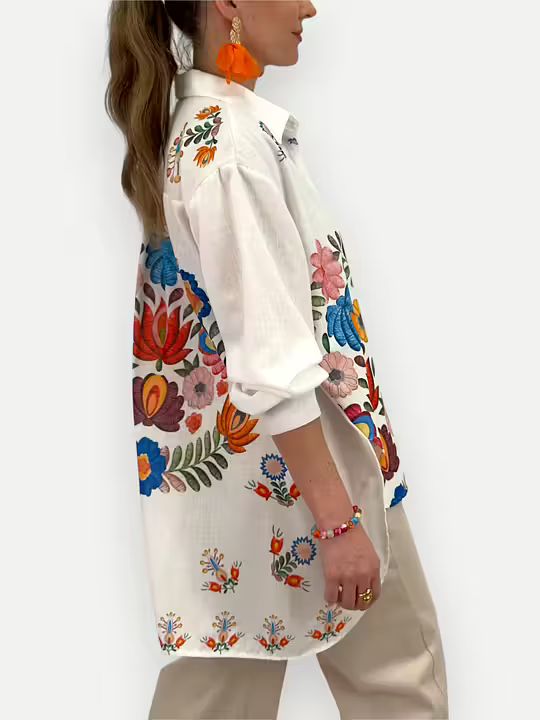 OVERSIZED SKJORTA MED TRYCK