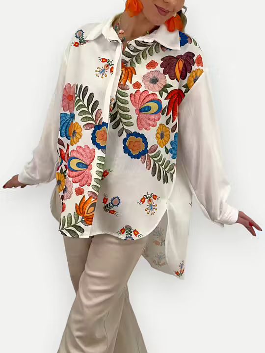 OVERSIZED SKJORTA MED TRYCK