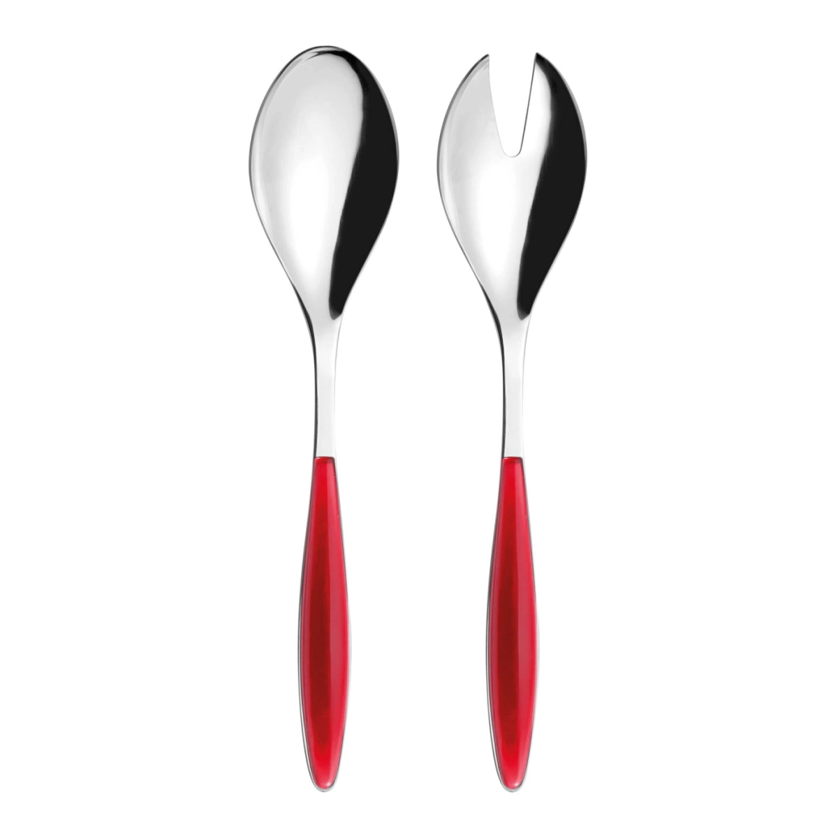 SALLADSBESTICK FEELING 25 CM 2 DELAR CLEAR RED