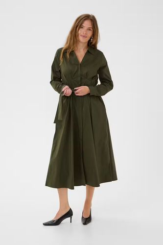 CUELENA DRESS BURNT OLIVE GREEN