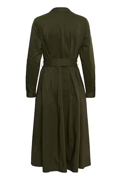 CUELENA DRESS BURNT OLIVE GREEN