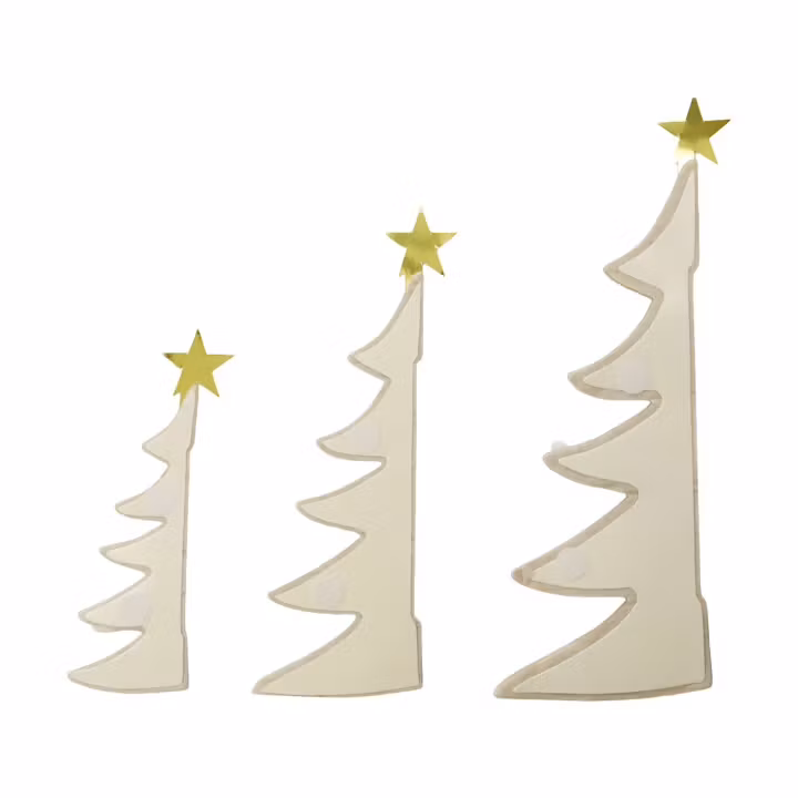 TREE PRYDNADSGRAN I 3 DELAR I OFF WHITE