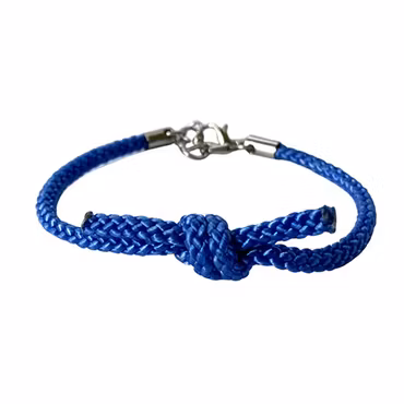 Blå knuten armband (medium/large)