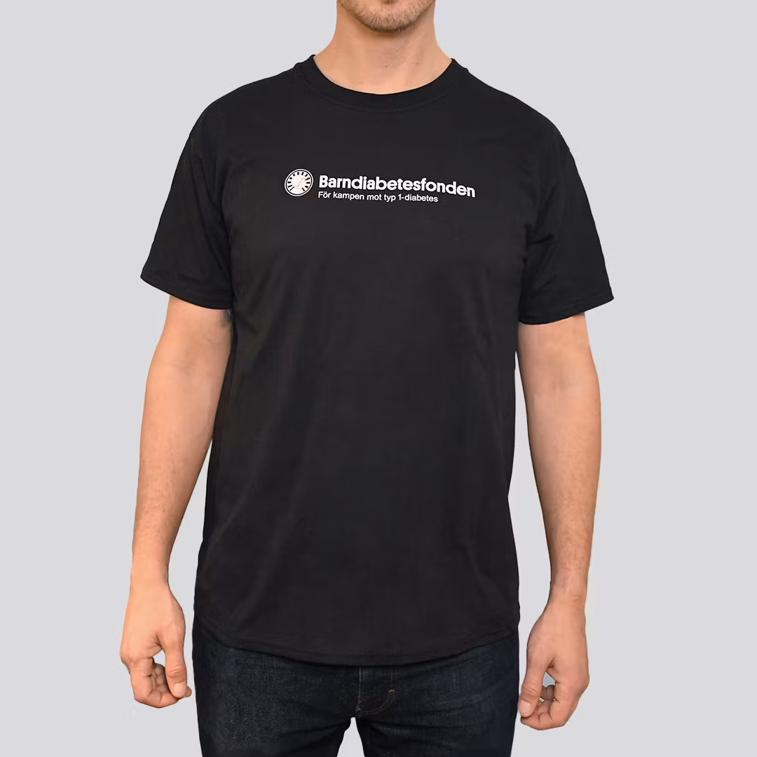 Barndiabetesfondens svart T-shirt