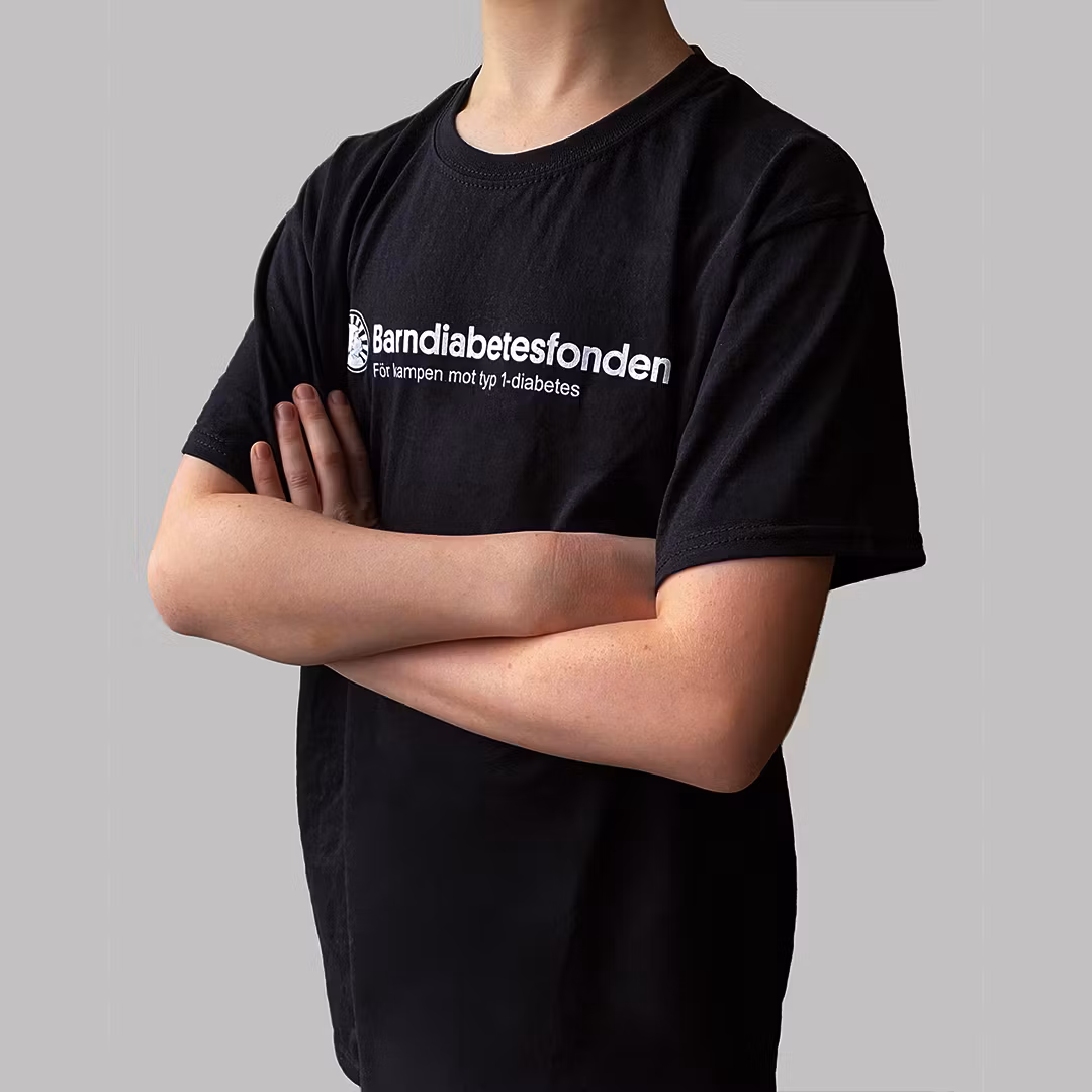 Barndiabetesfondens svart T-shirt