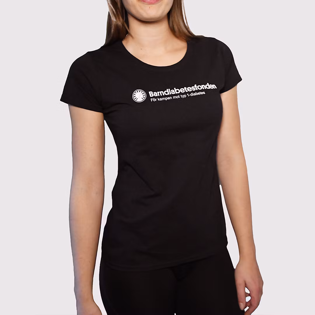 Barndiabetesfondens svart T-shirt