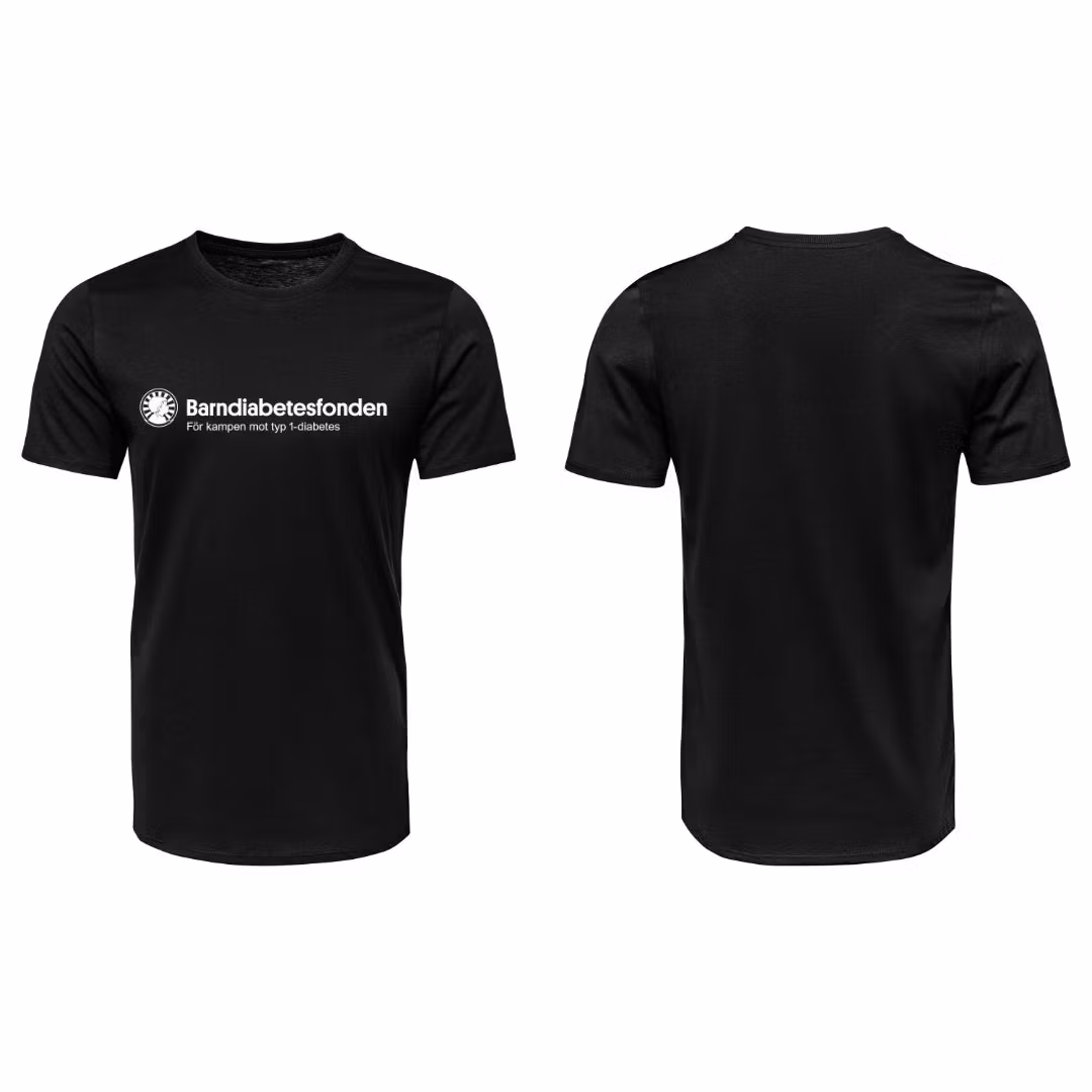 Barndiabetesfondens svart T-shirt
