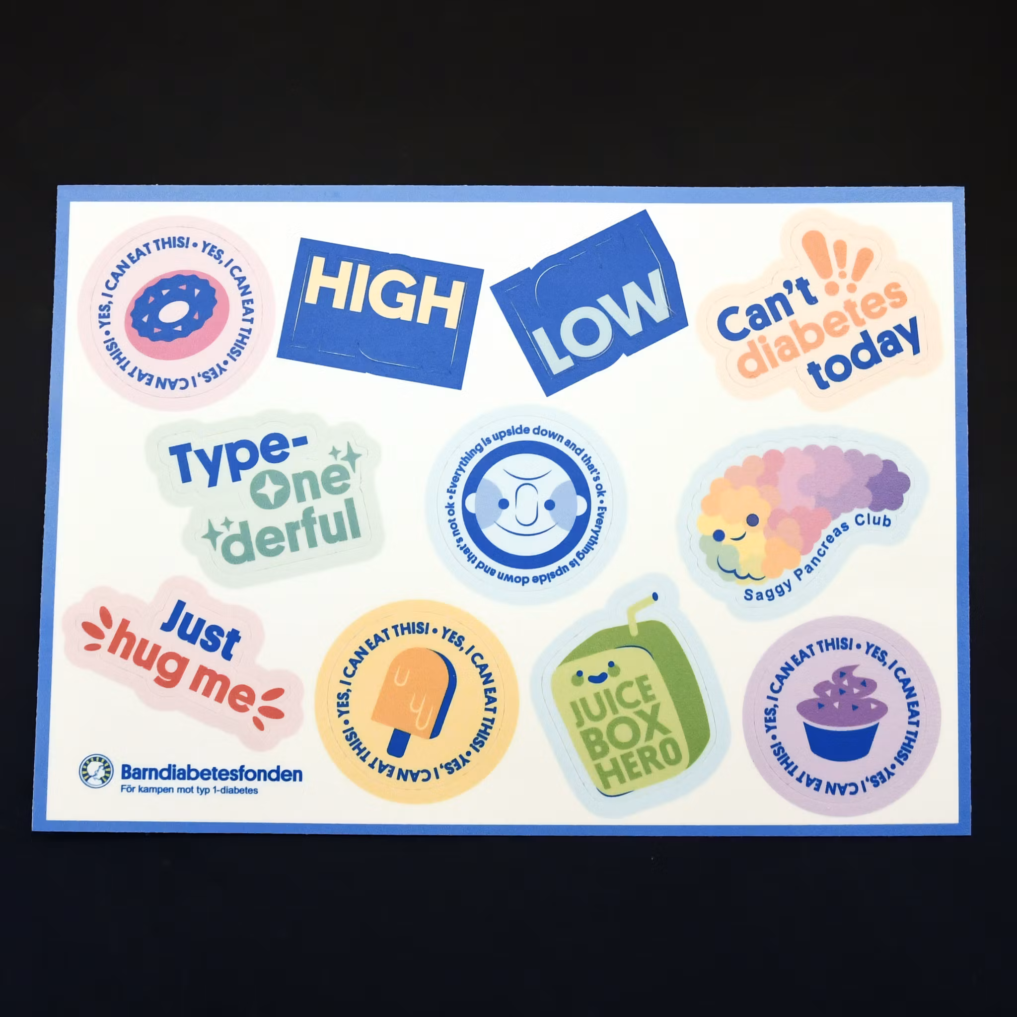 Barndiabetesfondens klistermärken