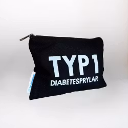 Typ 1-diabetesprylar svart