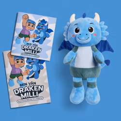 Draken Milli med sagobok och aktivitetsbok