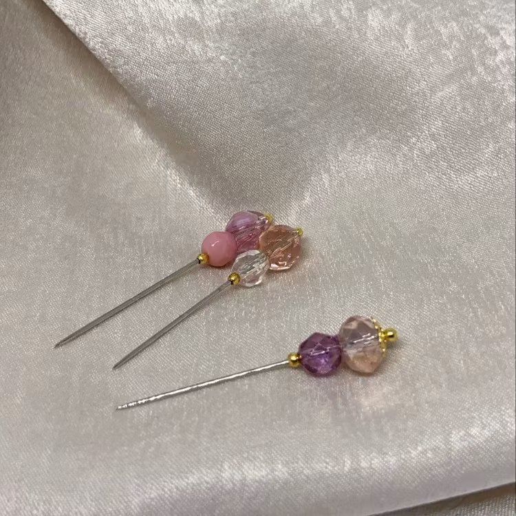 Lux handgjord Hijab nål -  Rosa 3st