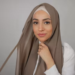 HIJAB MED KNYTBAND - Bisque
