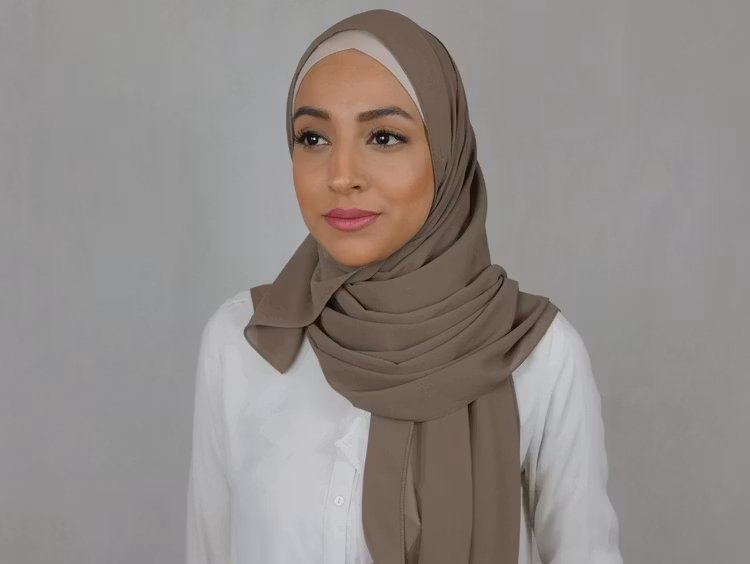 HIJAB MED KNYTBAND - Bisque