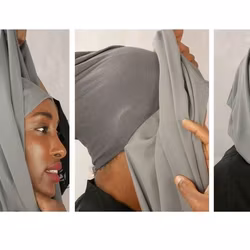 QUEEN HIJAB-  Crepe Chiffong med integrerad undersjal
