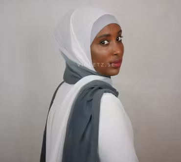Instant Chiffong hijab med undersjal - ombré light