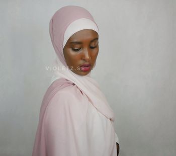 Instant Chiffong hijab med undersjal - ombré Roz