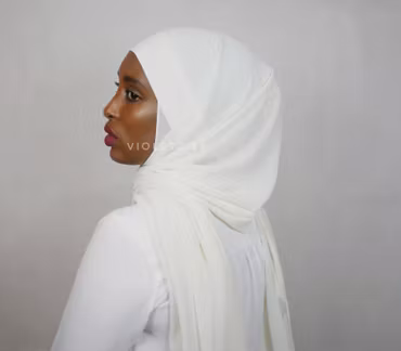 Instant Chiffong hijab med undersjal - cream