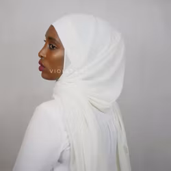 Instant Chiffong hijab med undersjal - cream